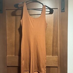 Rust Orange Sleeveless Jumpsuit